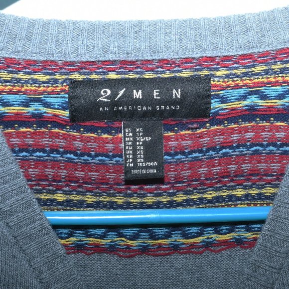 21 Men Color Patch & Shoulder Sweater Size XS - Picture 5 of 5